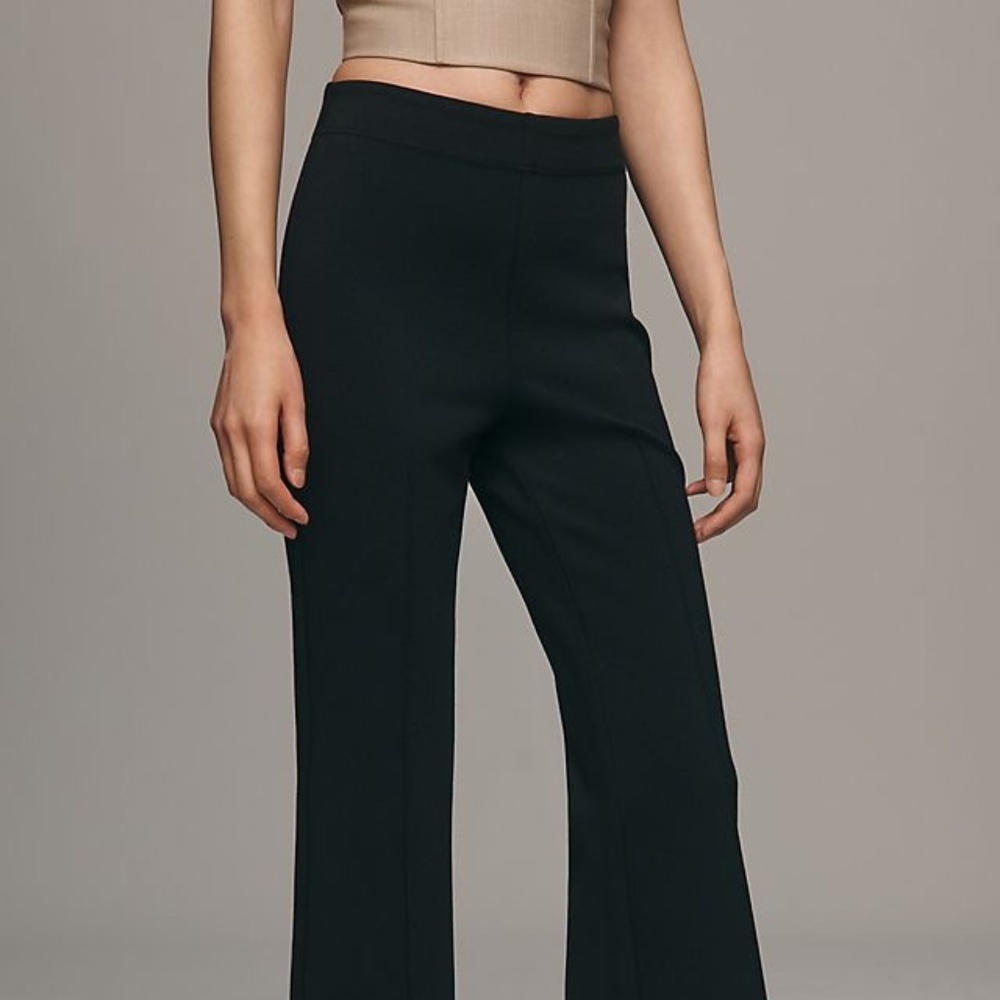 Maeve The Margot Kick-Flare Cropped Pants Black Sz M - Picture 11 of 14